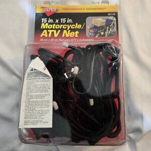 Keeper 15 "x15 Elastic Motorcycle Cargo Net, Heavy Duty Bungee Net -Black